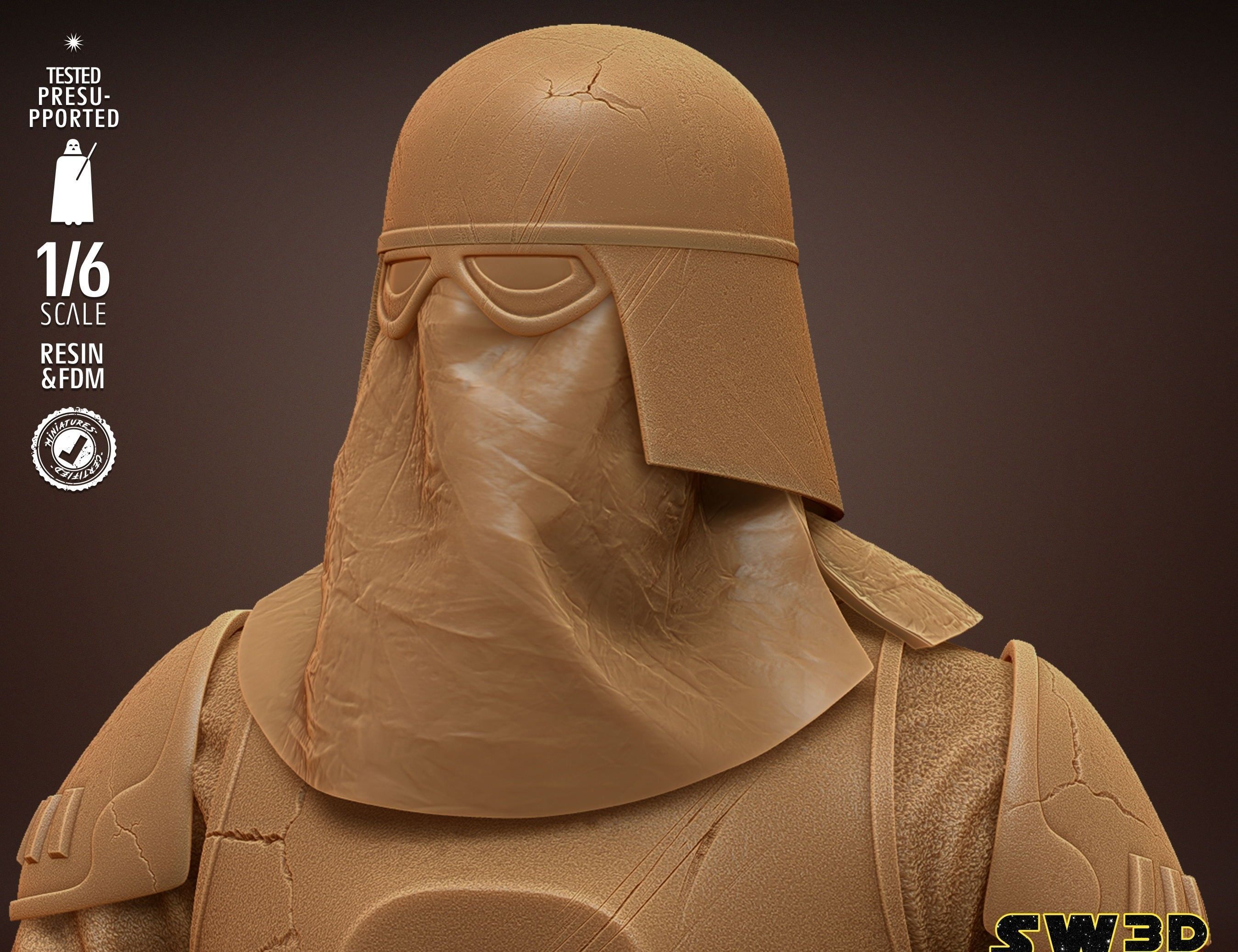 STAR WARS Snow Trooper Sculpture Tested for 3D printing  3D print model_91