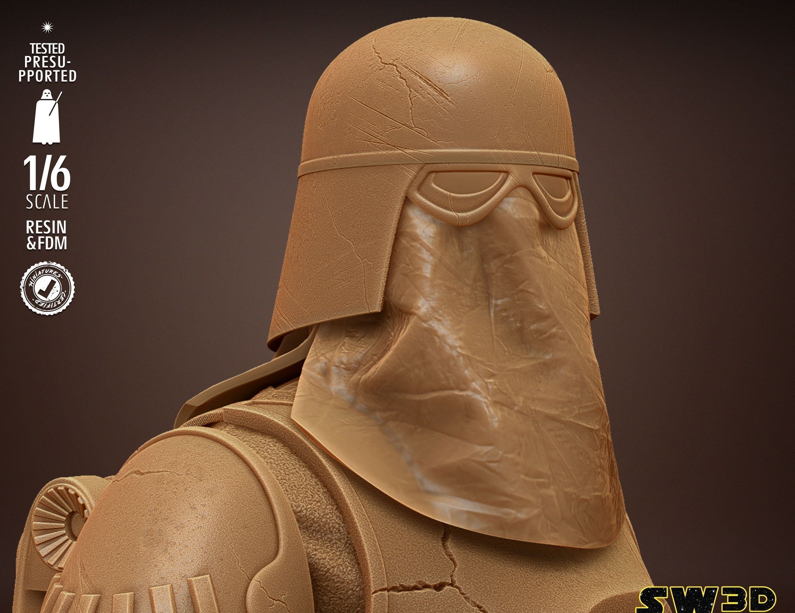 STAR WARS Snow Trooper Sculpture Tested for 3D printing  3D print model_74