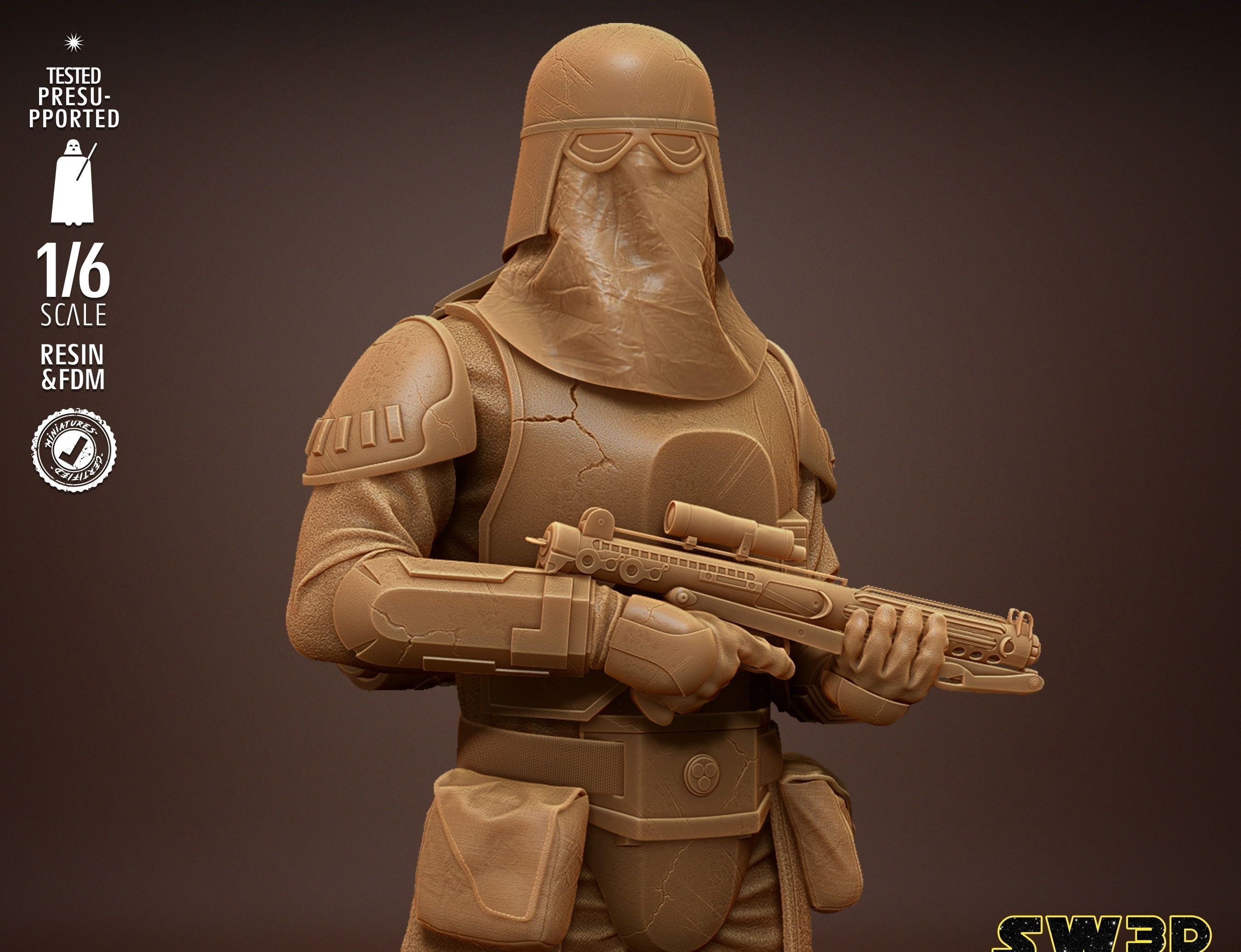 STAR WARS Snow Trooper Sculpture Tested for 3D printing  3D print model_66