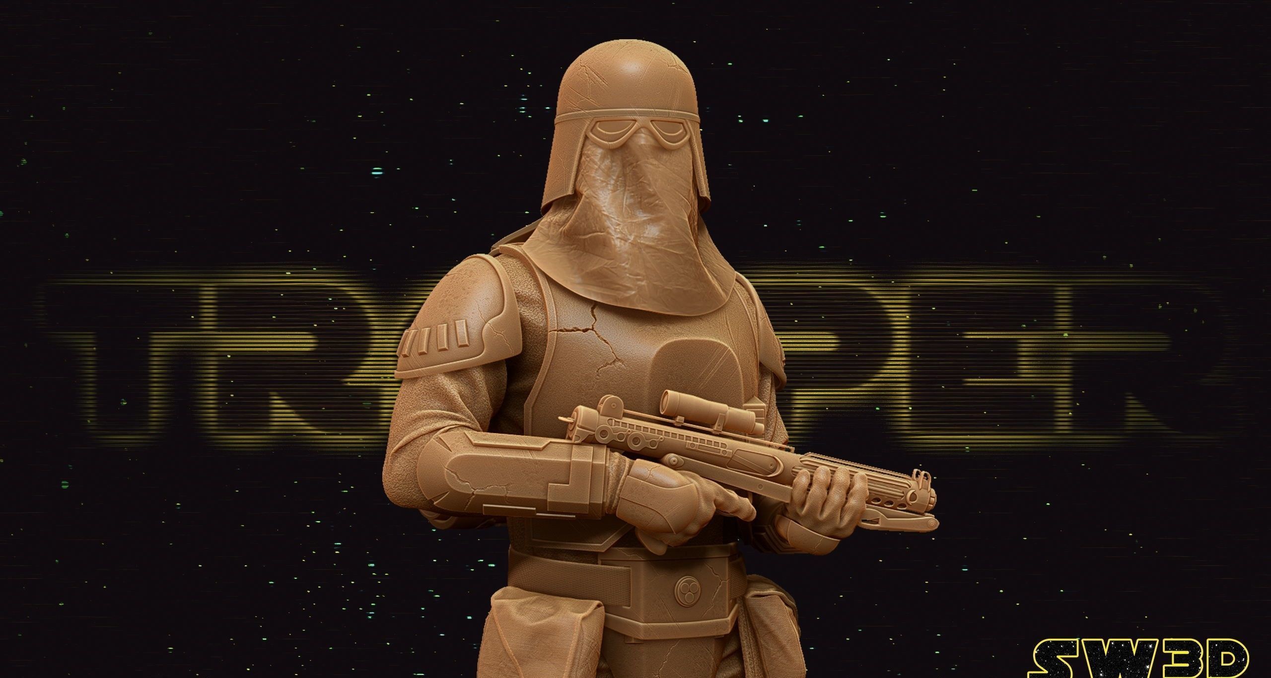 STAR WARS Snow Trooper Sculpture Tested for 3D printing  3D print model_3