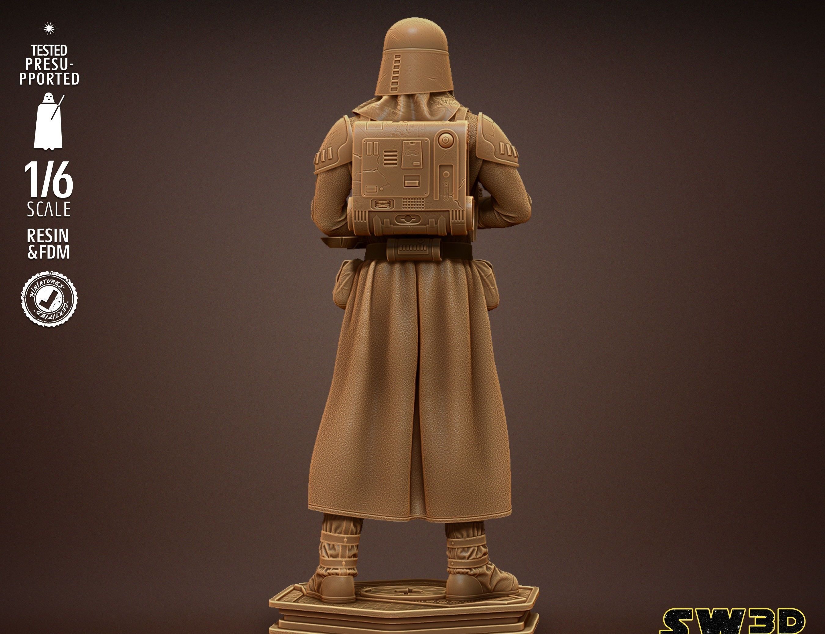 STAR WARS Snow Trooper Sculpture Tested for 3D printing  3D print model_35