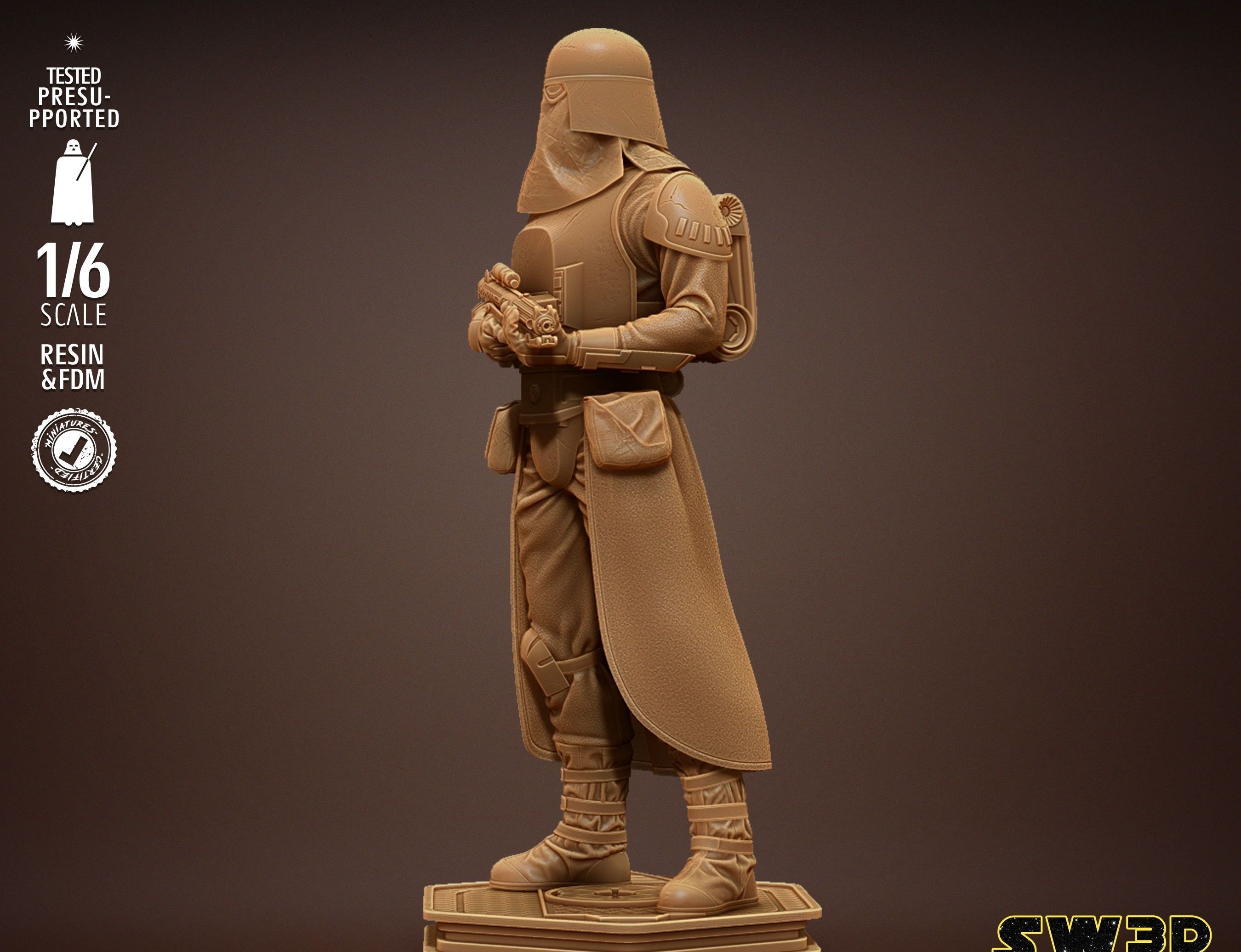 STAR WARS Snow Trooper Sculpture Tested for 3D printing  3D print model_28