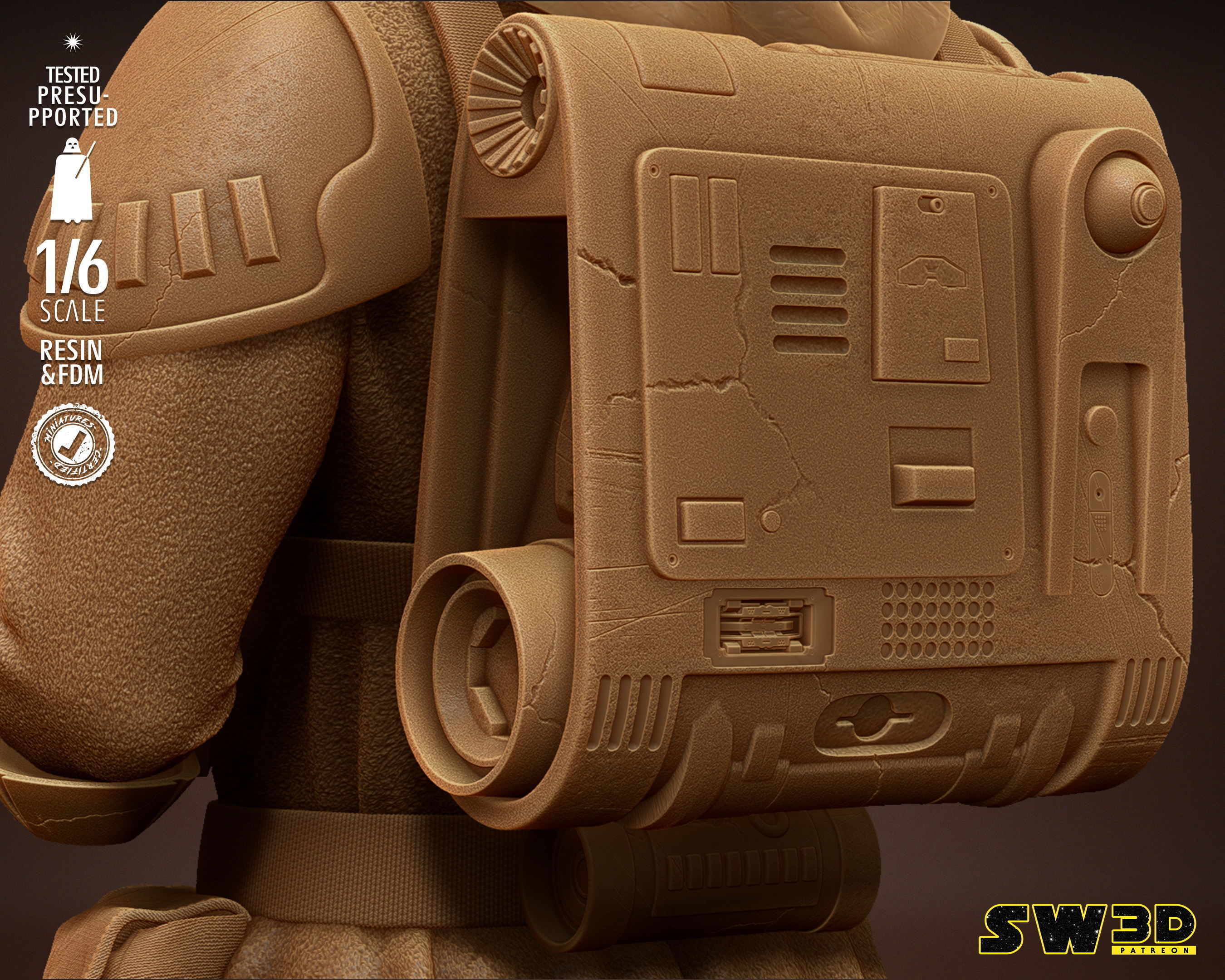 STAR WARS Snow Trooper Sculpture Tested for 3D printing  3D print model_96