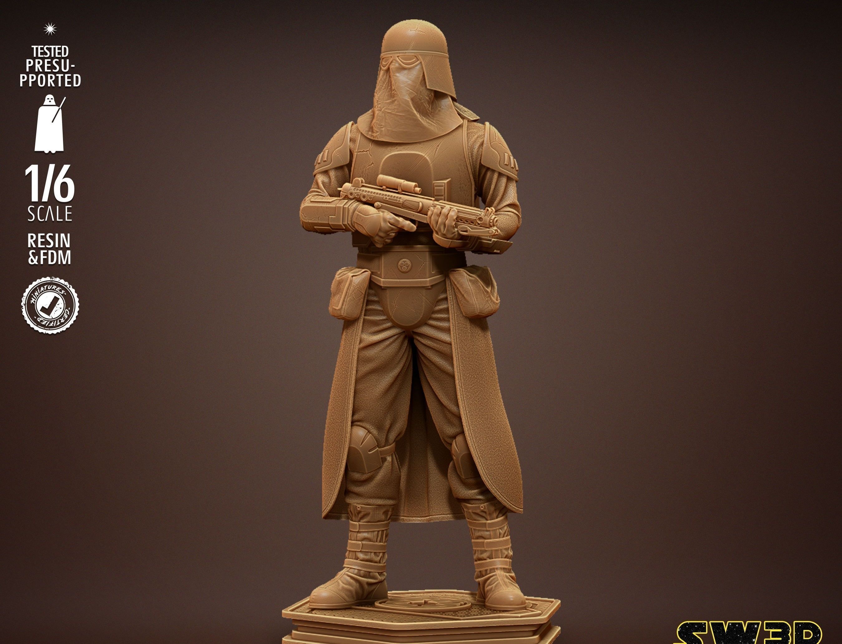 STAR WARS Snow Trooper Sculpture Tested for 3D printing  3D print model_18