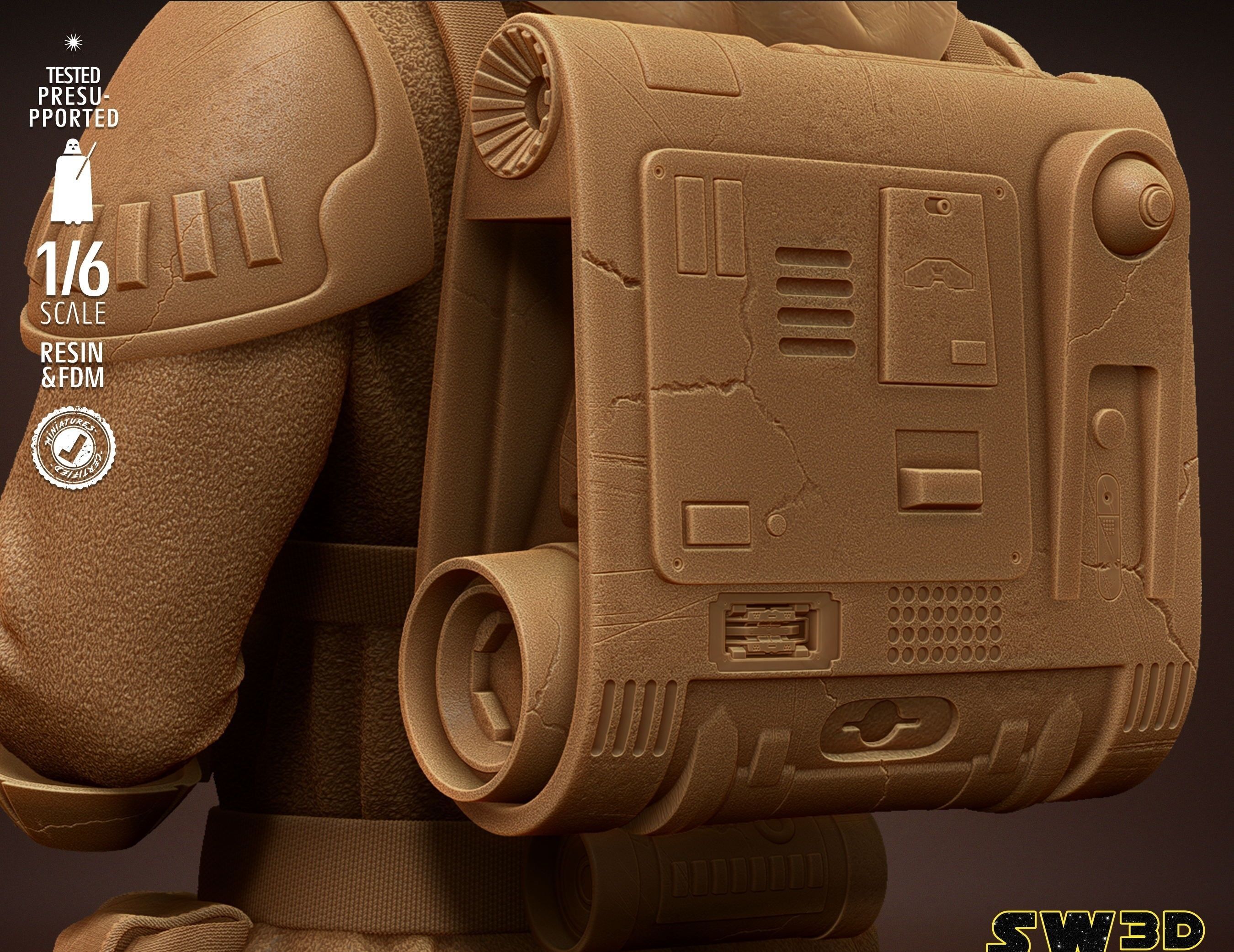 STAR WARS Snow Trooper Sculpture Tested for 3D printing  3D print model_103