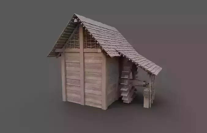 Enterable small early medieval watermill