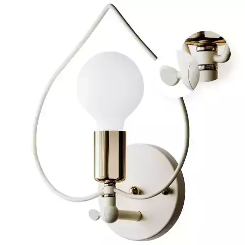 Metal Star Flower Loving Heart Wall Lamp 3D model