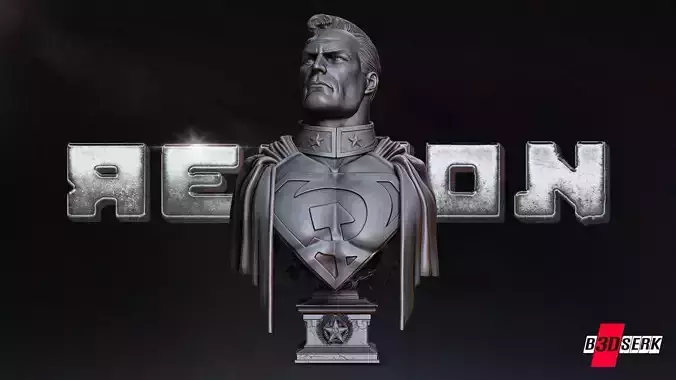 B3DSERK Red Son Bust Tested for 3D printing