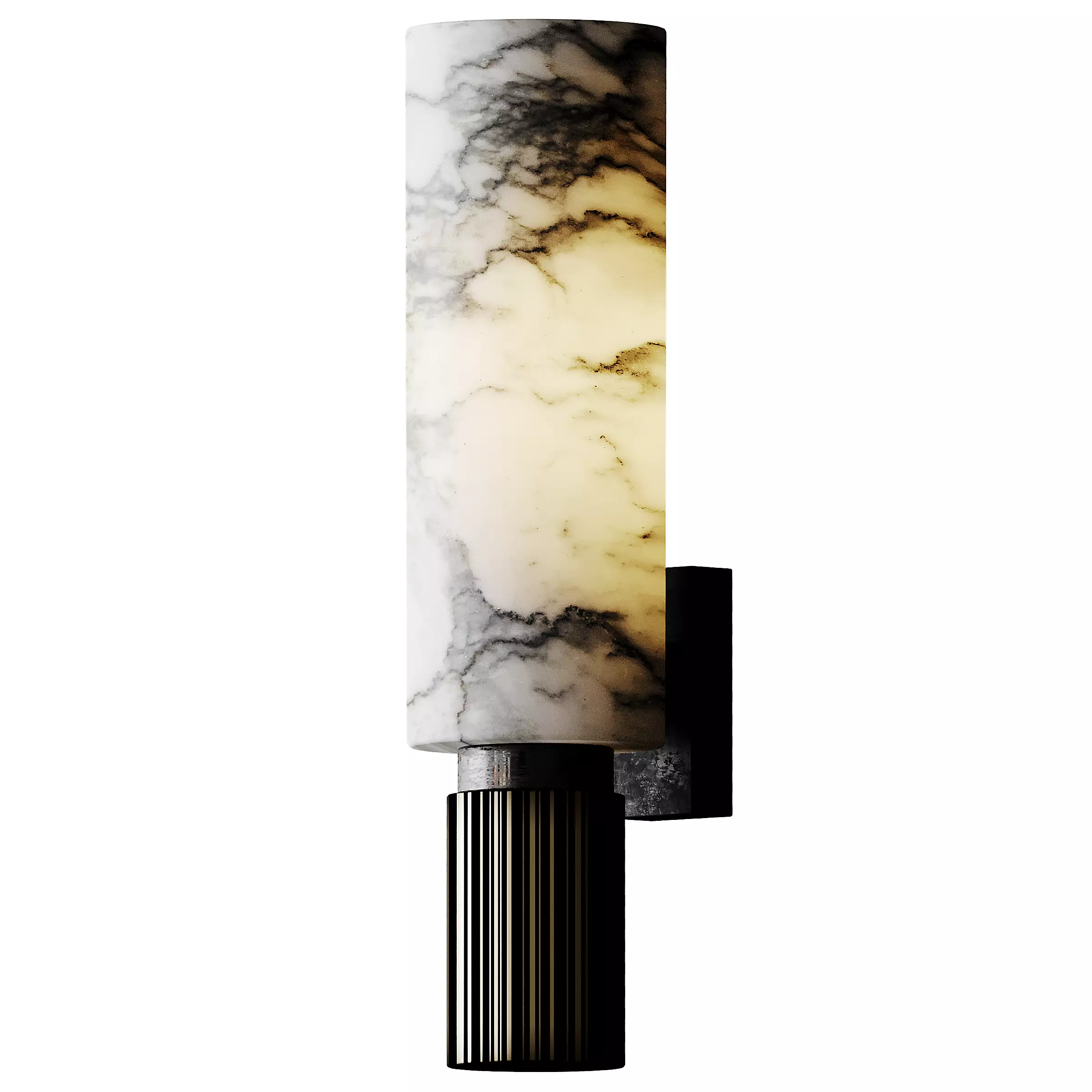 Cylinder Metal Sconce Light 3D model_0