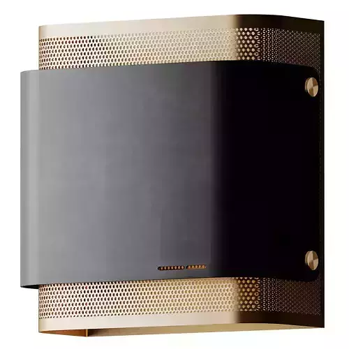 Metal Black and White Flush Mount Square