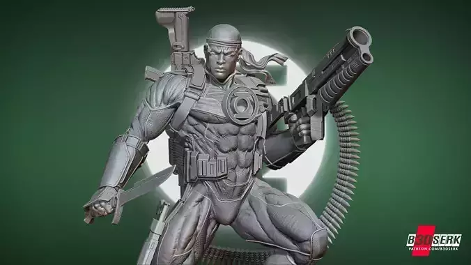 B3DSERK Green Lantern Jhon Stewart Tested for 3D printing