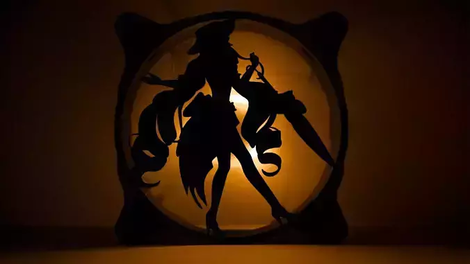 Genshin Impact Navia PC fan cover  3D print model