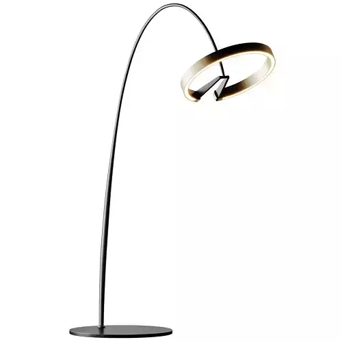 Rotatable Minimalist Gold Loop Floor Standing Light