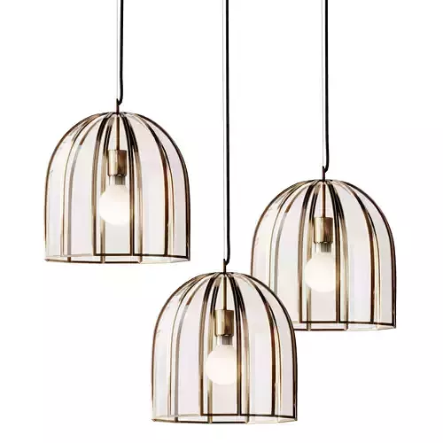 Oval Clear Glass Hanging Light