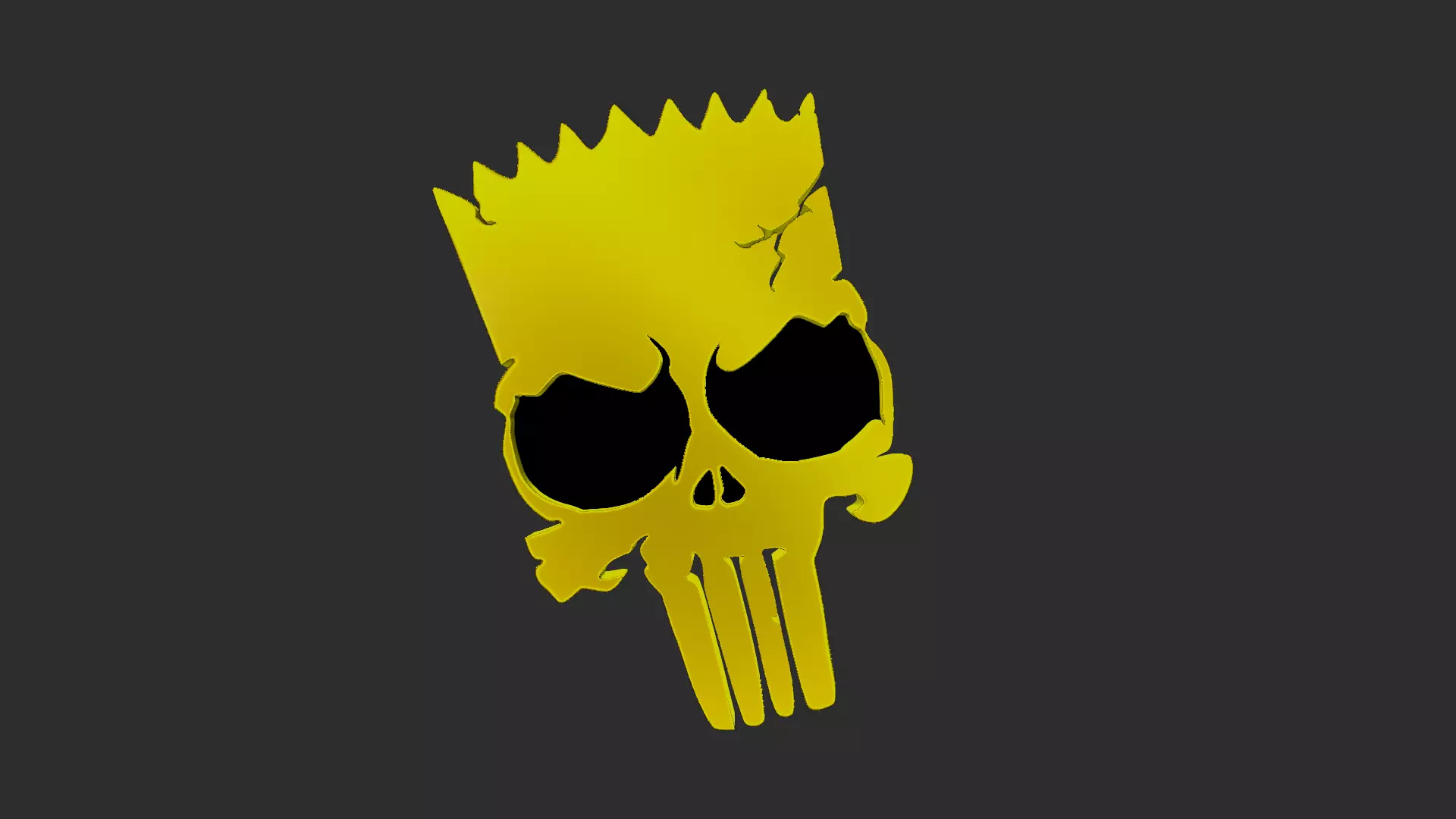 PUNISHER SKULL BART SIMPSON Free 3D print model_0