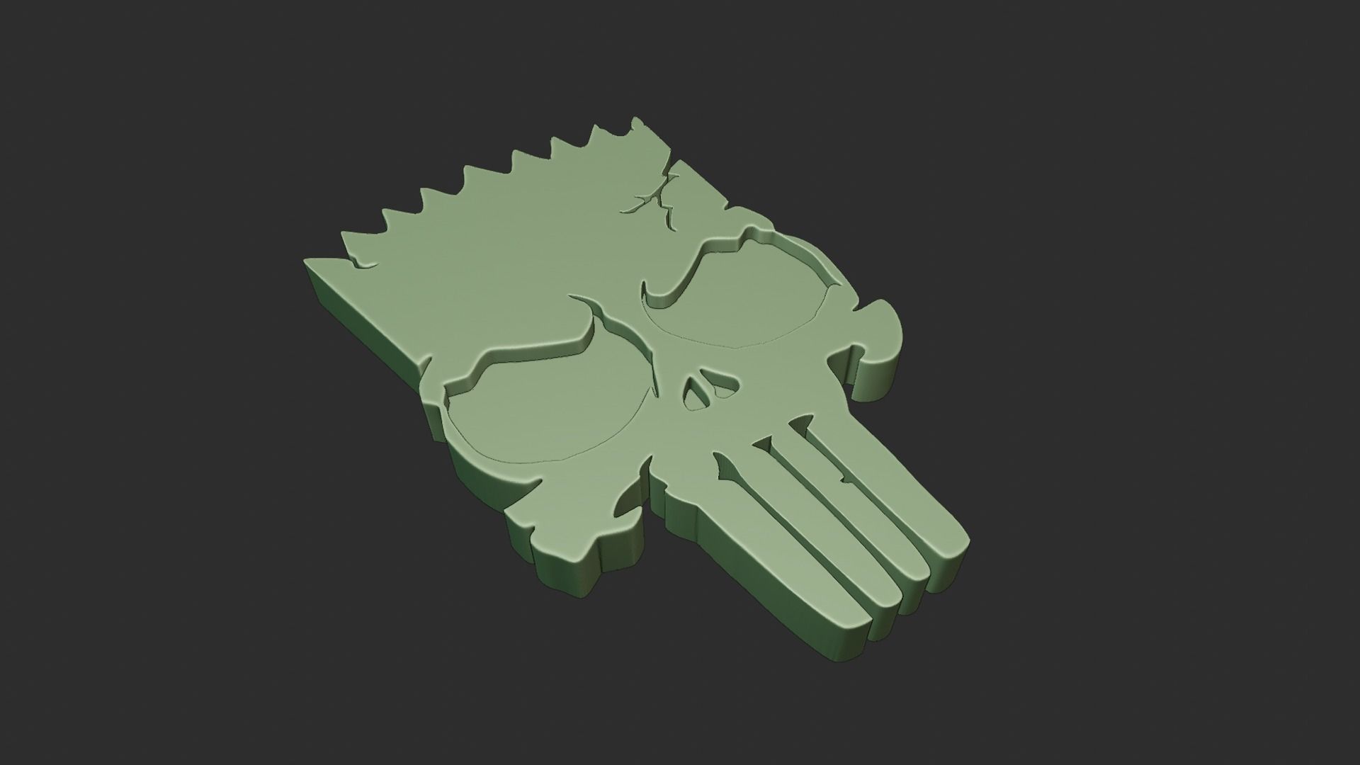 PUNISHER SKULL BART SIMPSON Free 3D print model_3