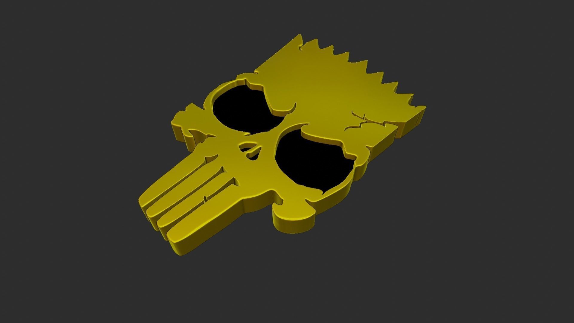 PUNISHER SKULL BART SIMPSON Free 3D print model_2