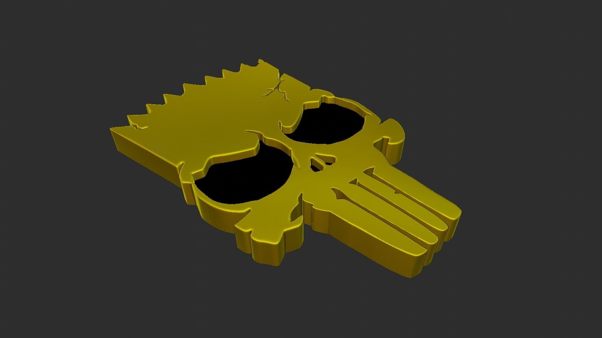 PUNISHER SKULL BART SIMPSON Free 3D print model_1