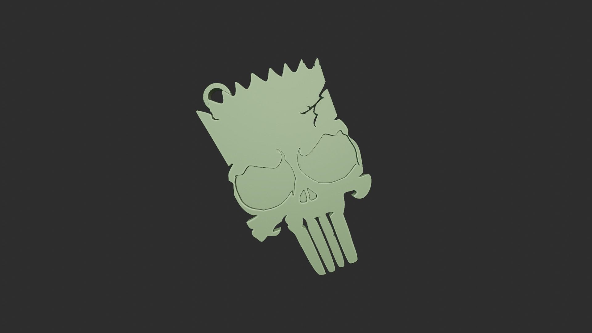 PUNISHER SKULL BART SIMPSON Free 3D print model_4