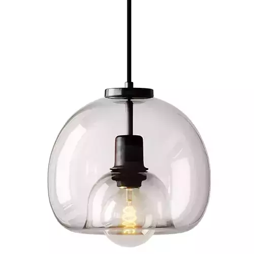 Hand-Blown Glass Dome Hanging Lamp