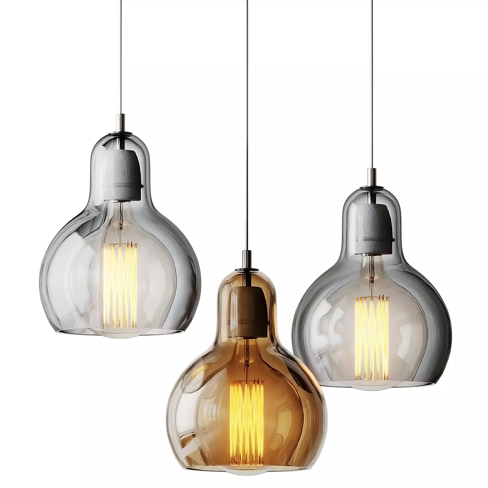 1 Light Contemporary Pendant Lighting Fixtures 3D model_0