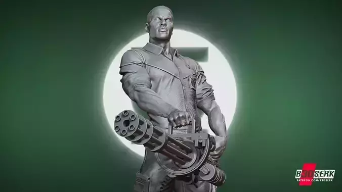 B3DSERK Jhon Stewart Sculpture Tested for 3D printing