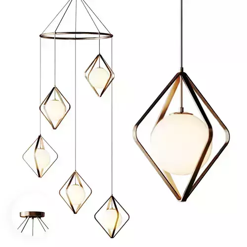Simple Metallic Multi Light Pendant
