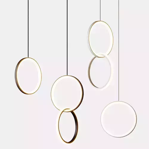 Black and White Simple Bedside Circle Pendant