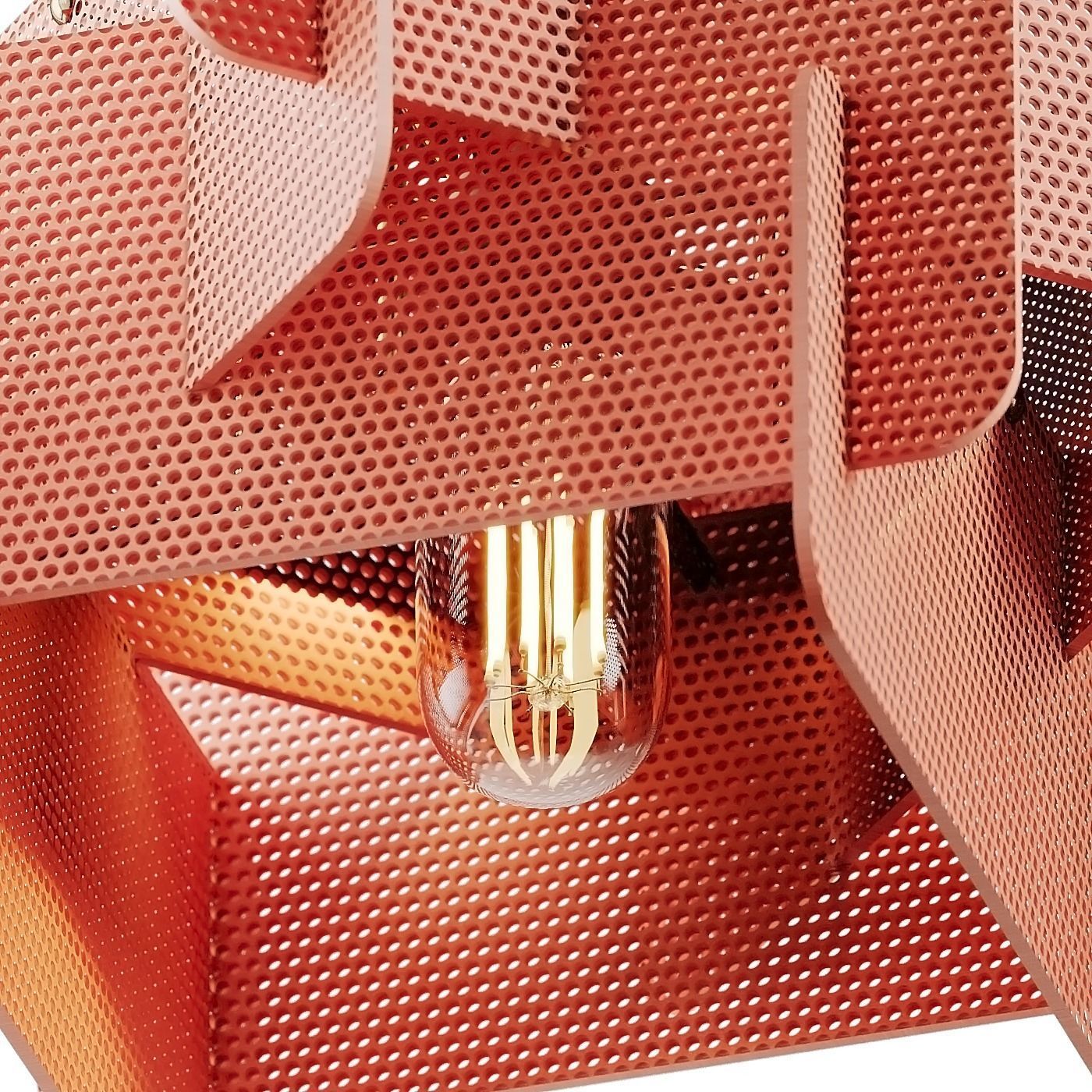 Steel Spliced Mesh Screen Drop Pendant 3D model_2