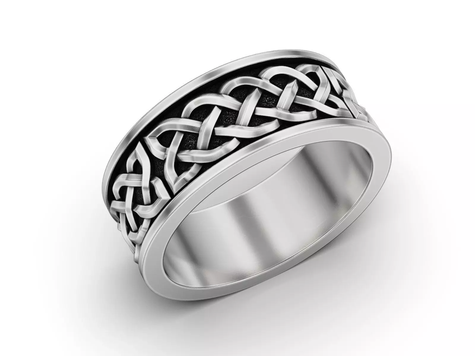 Celtic pattern ring 3D print model_0