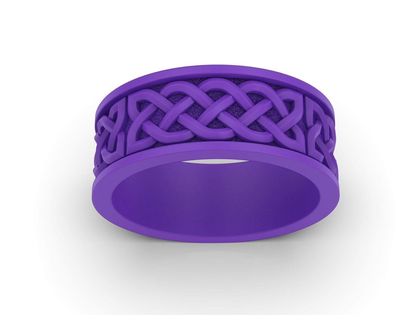 Celtic pattern ring 3D print model_9