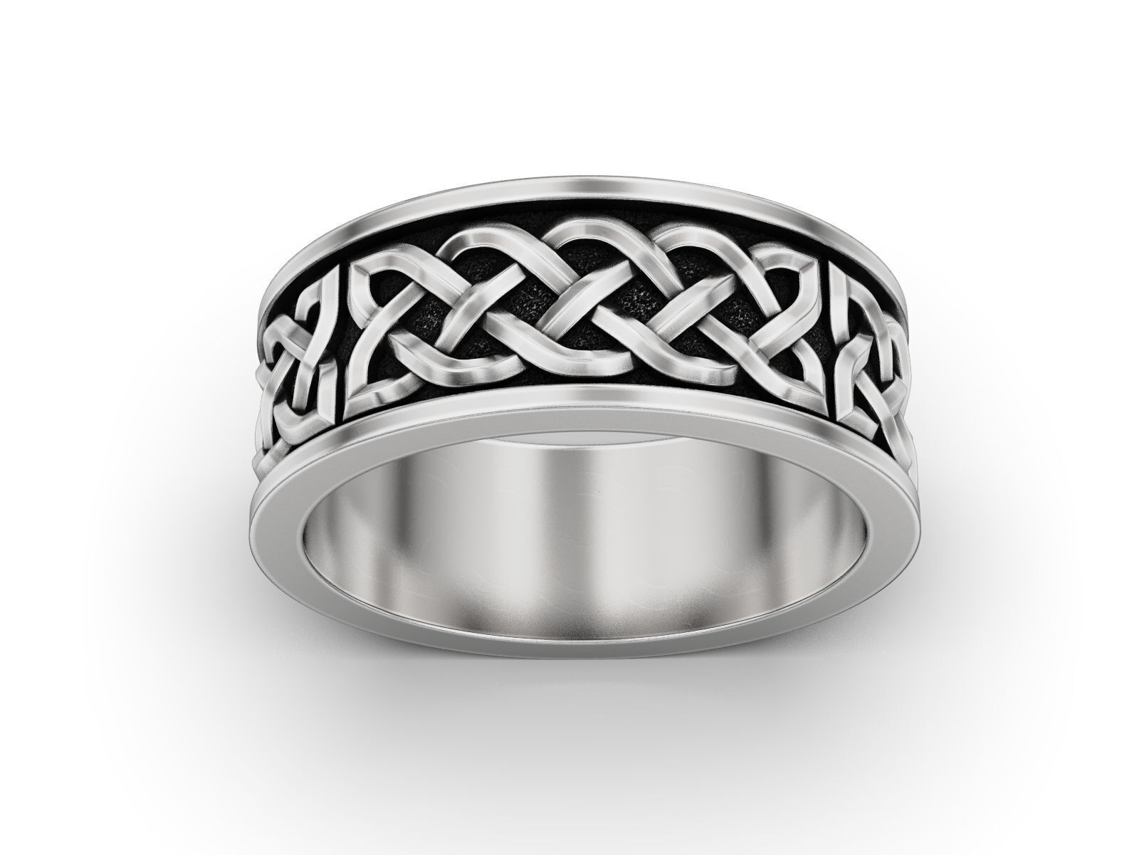 Celtic pattern ring 3D print model_2