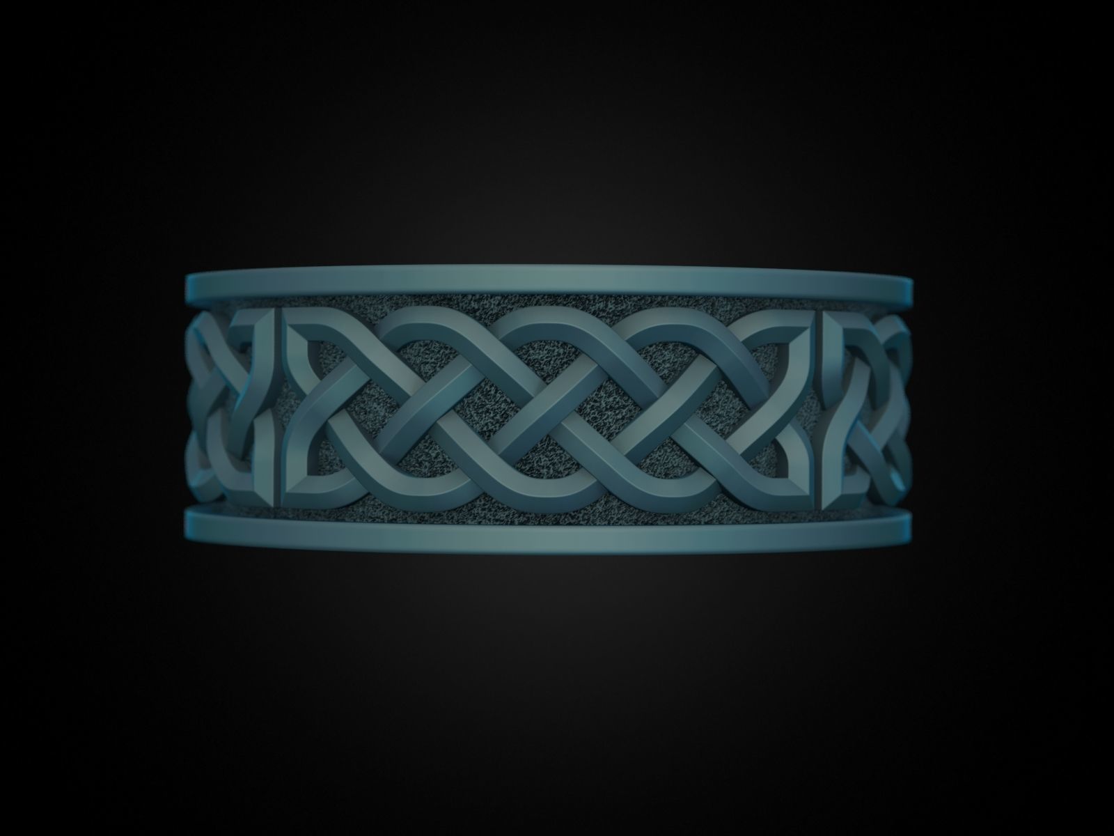 Celtic pattern ring 3D print model_19