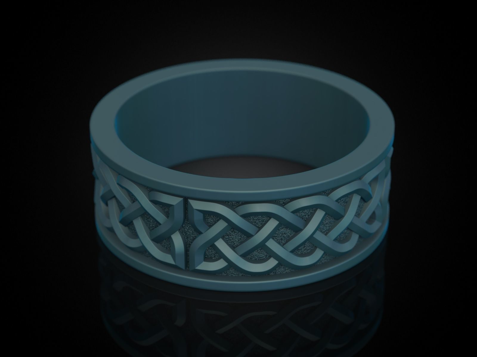 Celtic pattern ring 3D print model_20