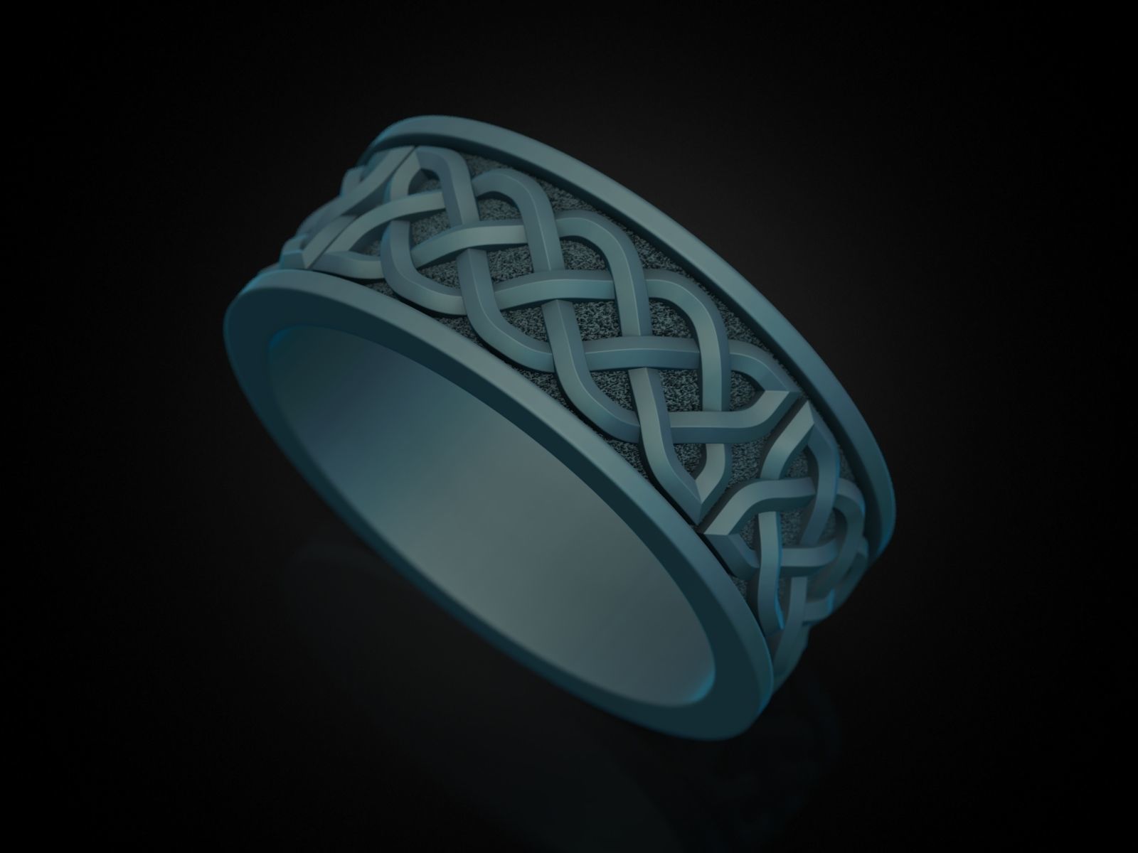 Celtic pattern ring 3D print model_18