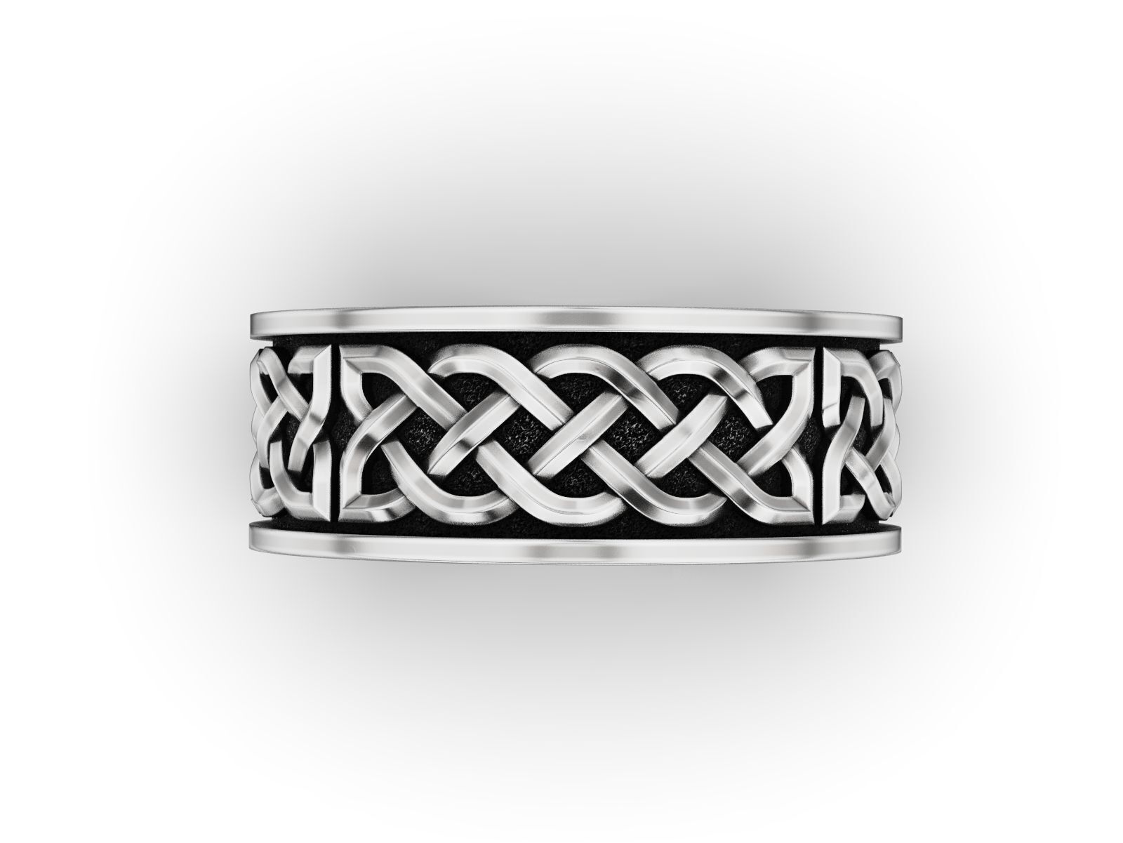 Celtic pattern ring 3D print model_3