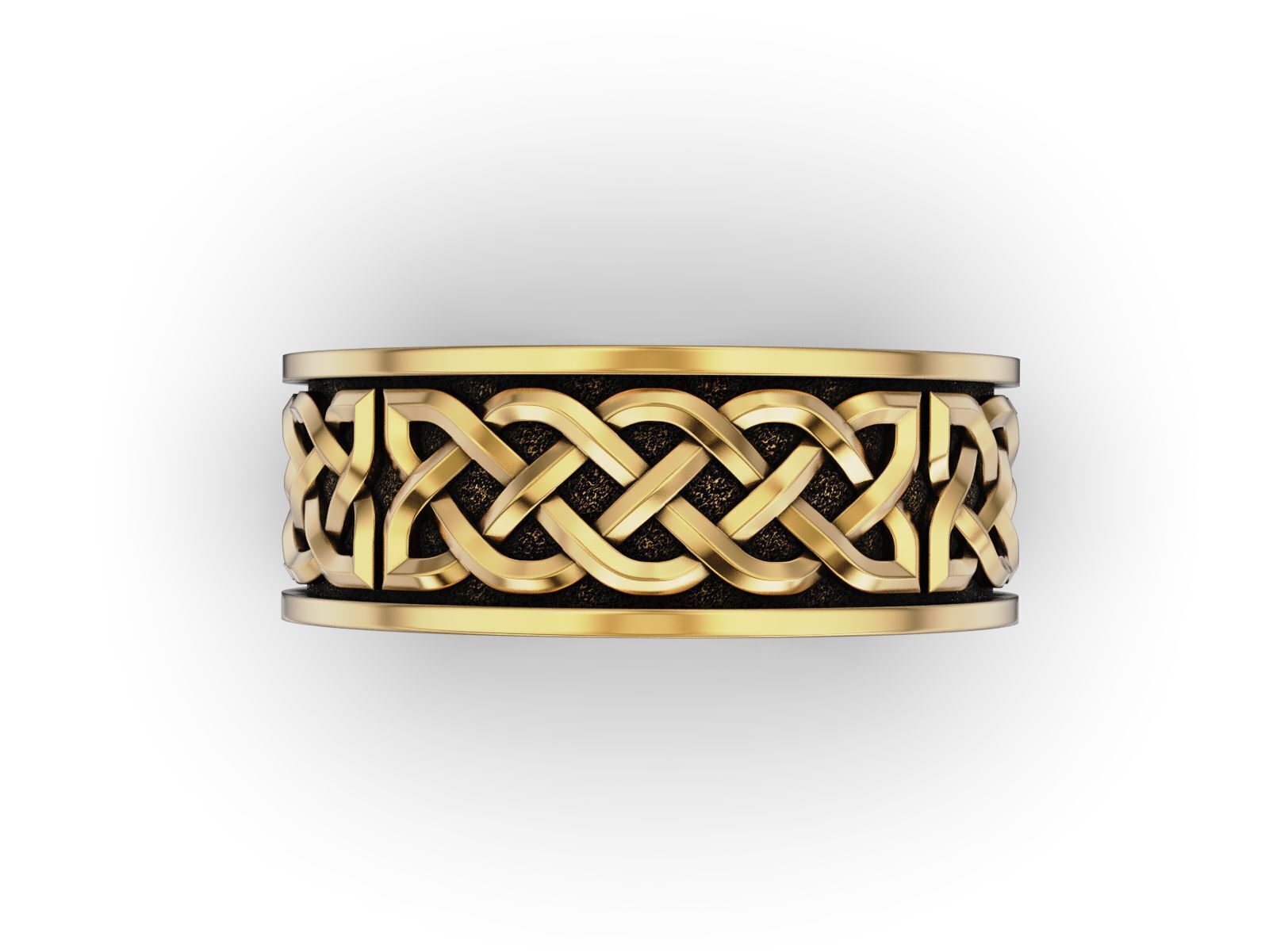 Celtic pattern ring 3D print model_6