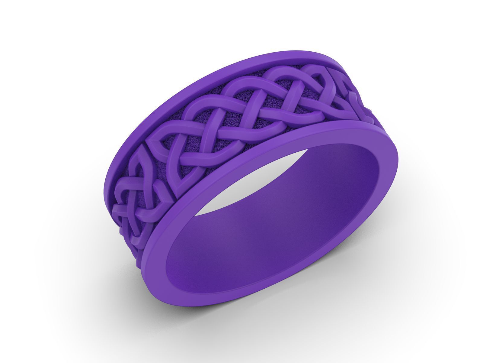 Celtic pattern ring 3D print model_8