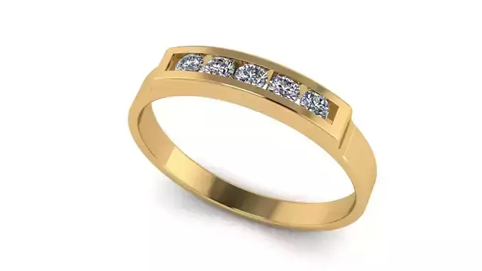 5 Round Diamonds Ring