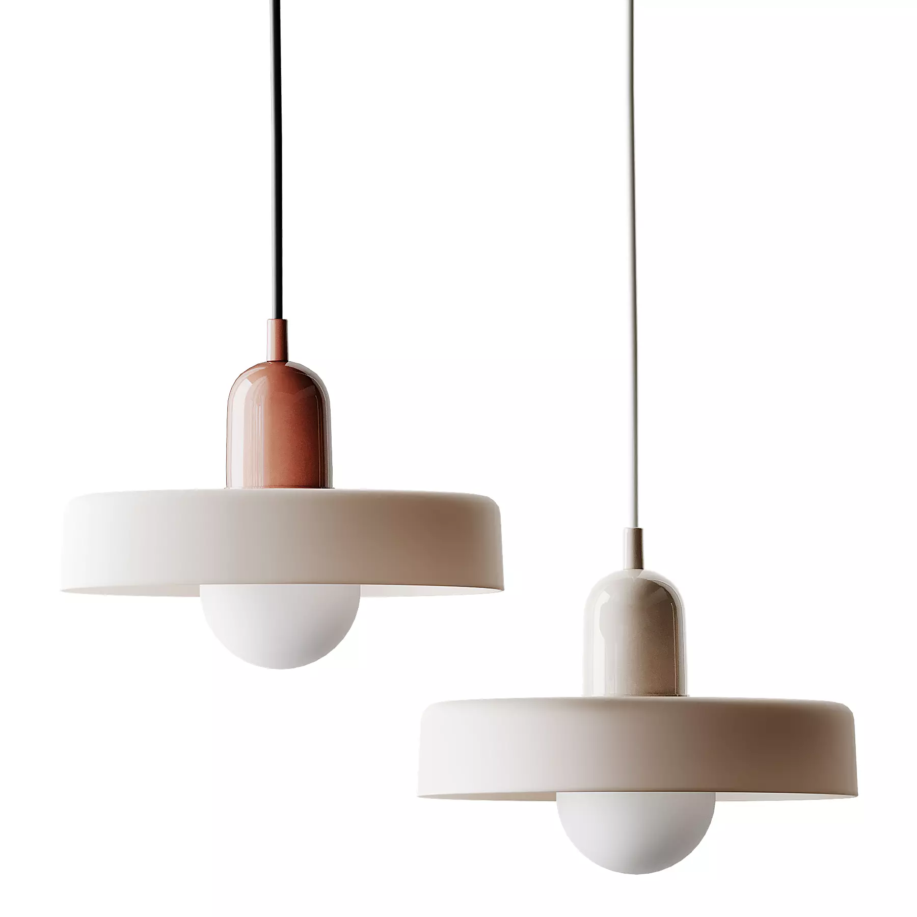 Ceramic Disc Orb Pendant By In Common With 3D model_0