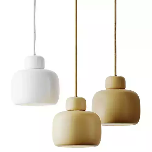 Stone ceiling lamp small from Woud 3D model