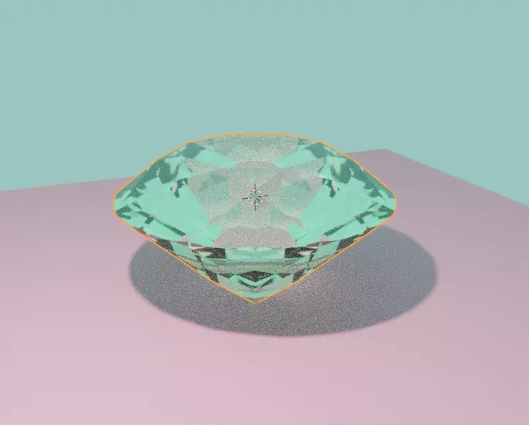 diamond shader by blender cycles render 3D model