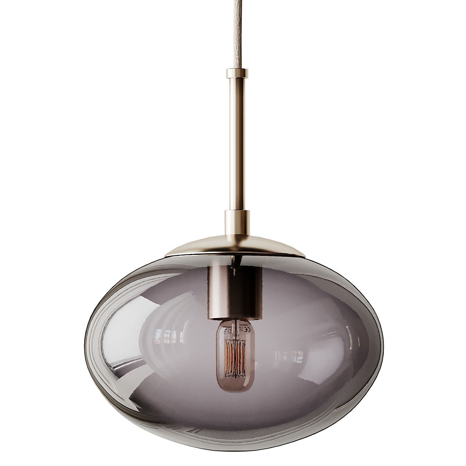 Opal and white pendant lamp from House doctor 3D model_2