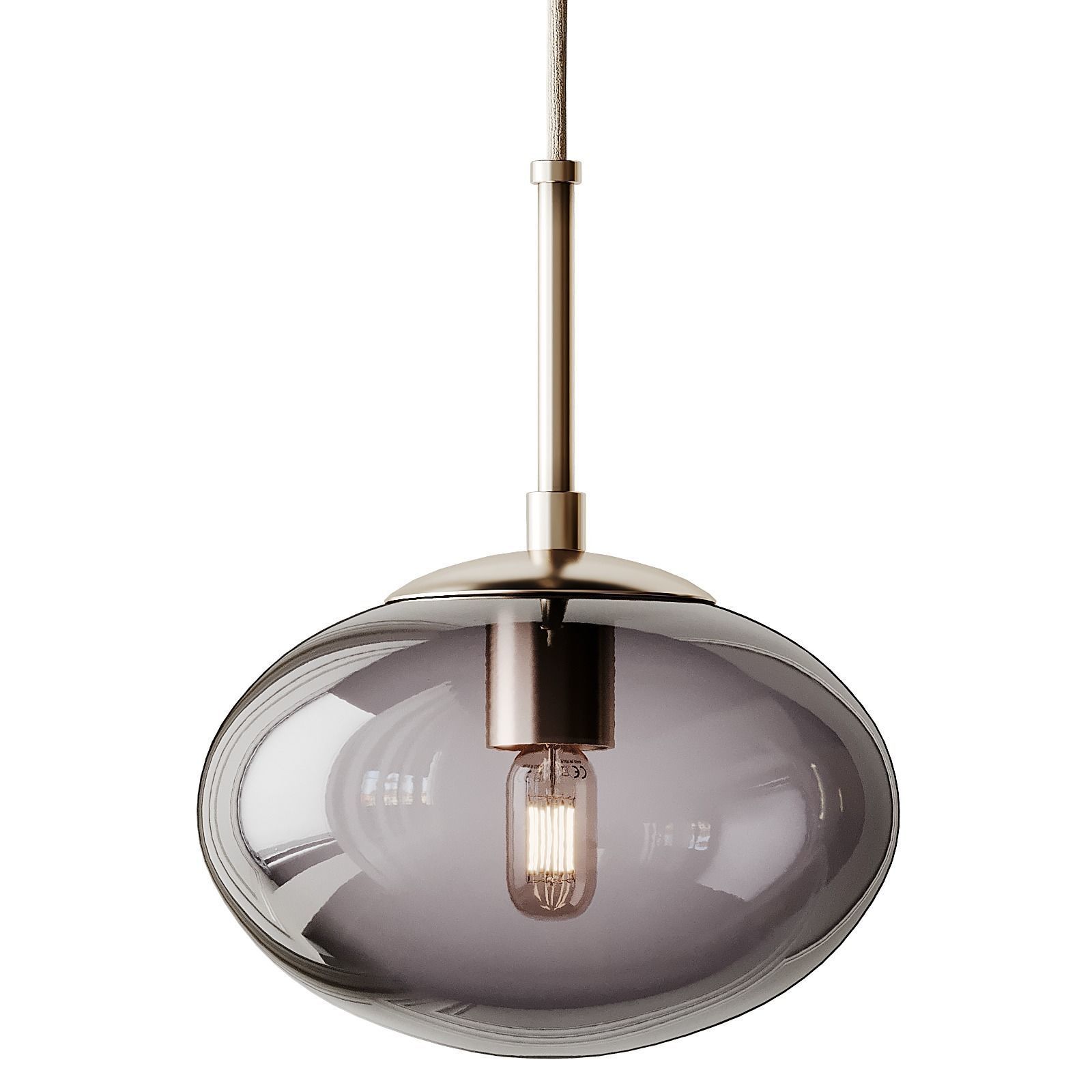 Opal and white pendant lamp from House doctor 3D model_1