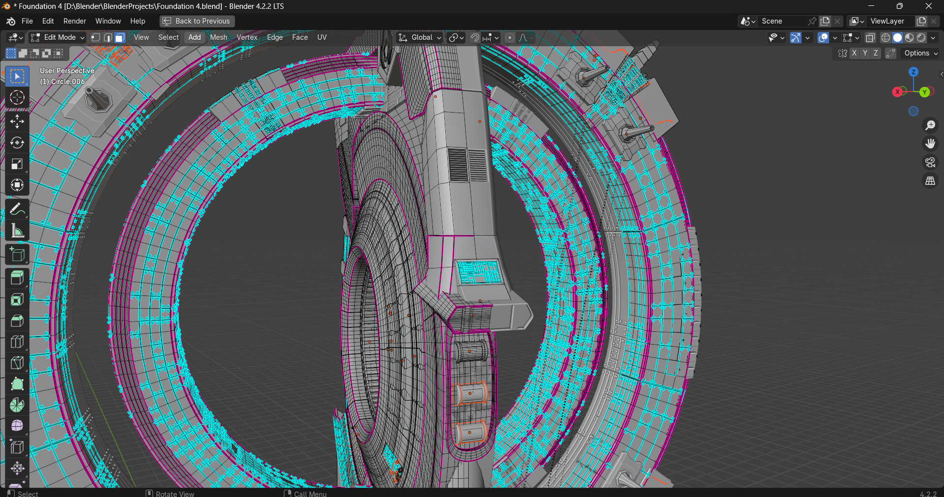 Imperial Spacecraft from foundation series 3D model_11