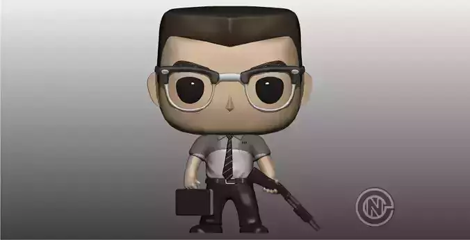 William D FENS Foster Funko Pop  3D print model