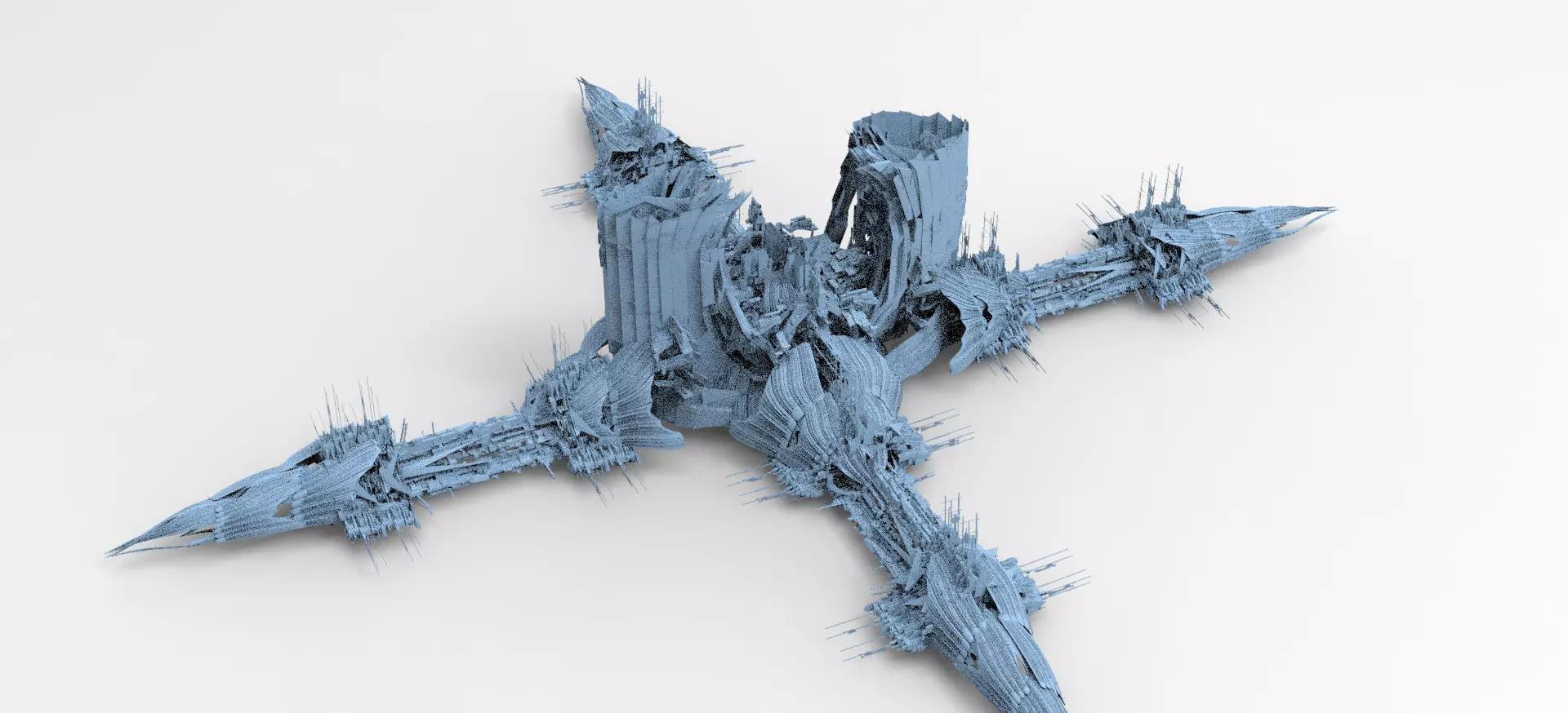 Deep sea orbital destroyed Tower 3D model_0