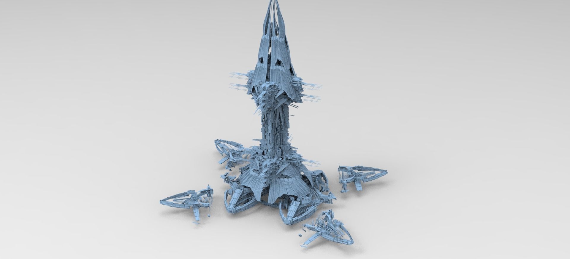Deep sea orbital tower Series collection 3D model_5