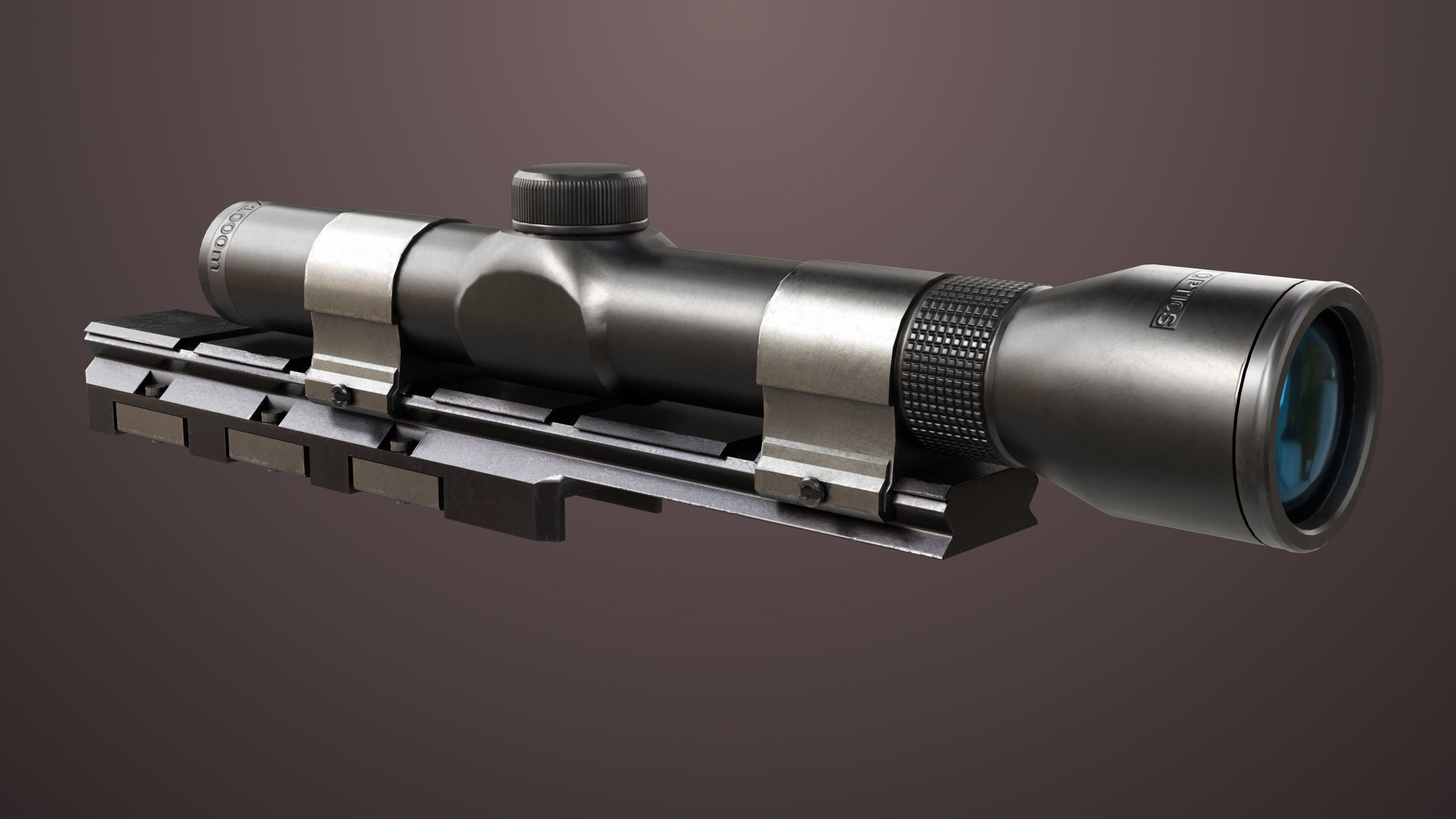 Revolver 04 Black Model Taurus Raging All PBR Unity UE Textures Low-poly 3D model_9