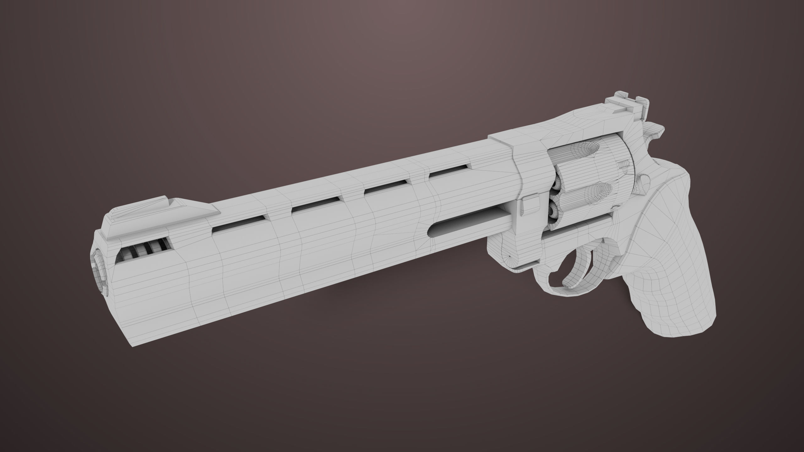 Revolver 04 Black Model Taurus Raging All PBR Unity UE Textures Low-poly 3D model_47